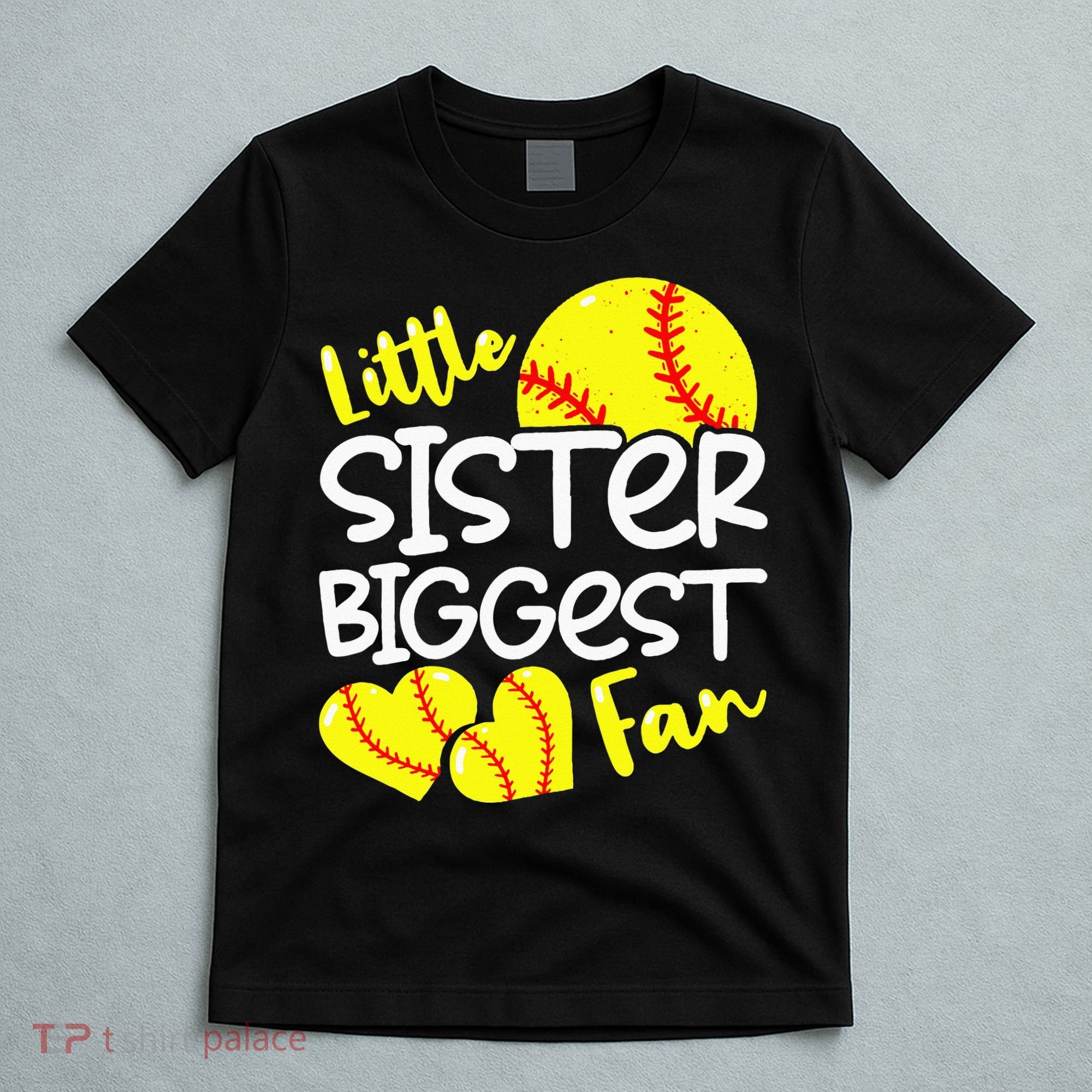 Softball Little Sister Biggest Fan T-Shirt