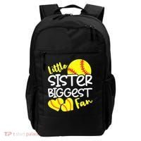 Softball Little Sister Biggest Fan Backpack thumb 0