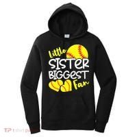 Softball Little Sister Biggest Fan Women's Hoodie thumb 0