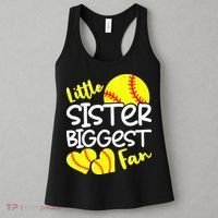 Softball Little Sister Biggest Fan Women's Tank Top thumb 3
