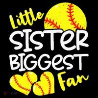 Softball Little Sister Biggest Fan Toddler T-Shirt thumb 4