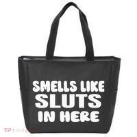 Smells Like Sluts In Here Funny Party Bbq College Frat Tote Bag thumb 0
