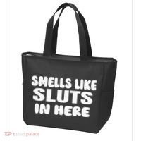 Smells Like Sluts In Here Funny Party Bbq College Frat Tote Bag thumb 3