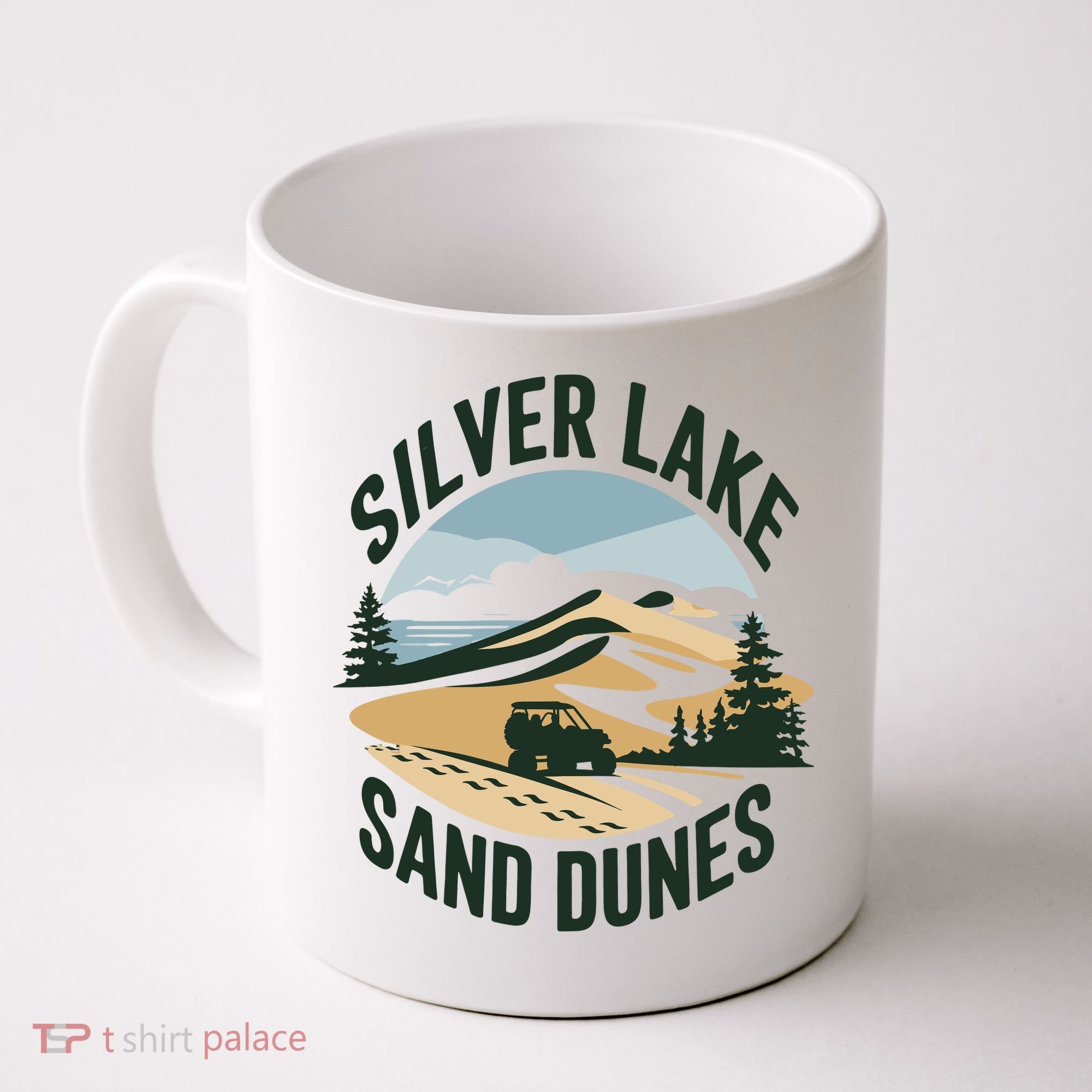 Silver Lake Sand Dunes Michiganall Terrain Vehicles Coffee Mug