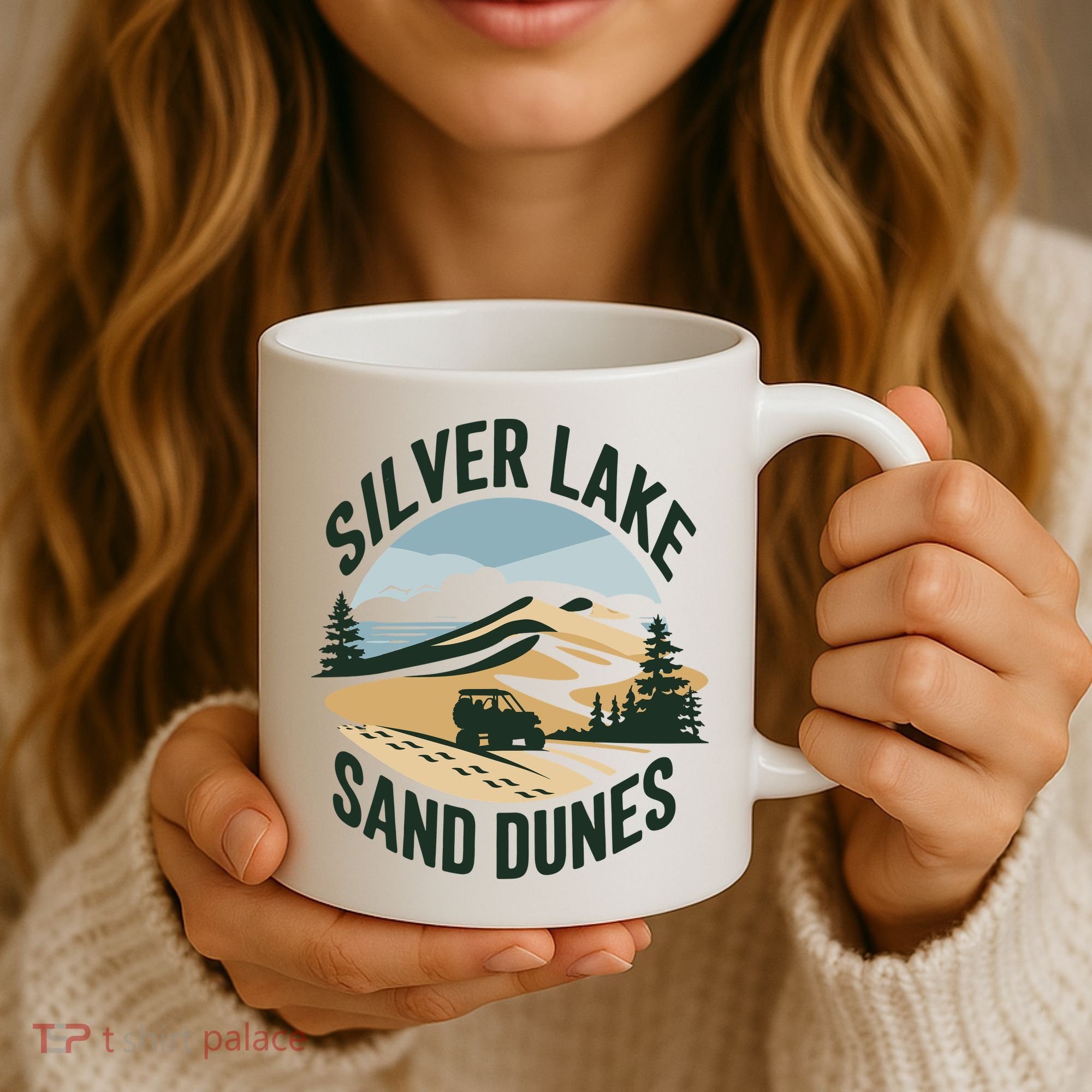 Silver Lake Sand Dunes Michiganall Terrain Vehicles Coffee Mug