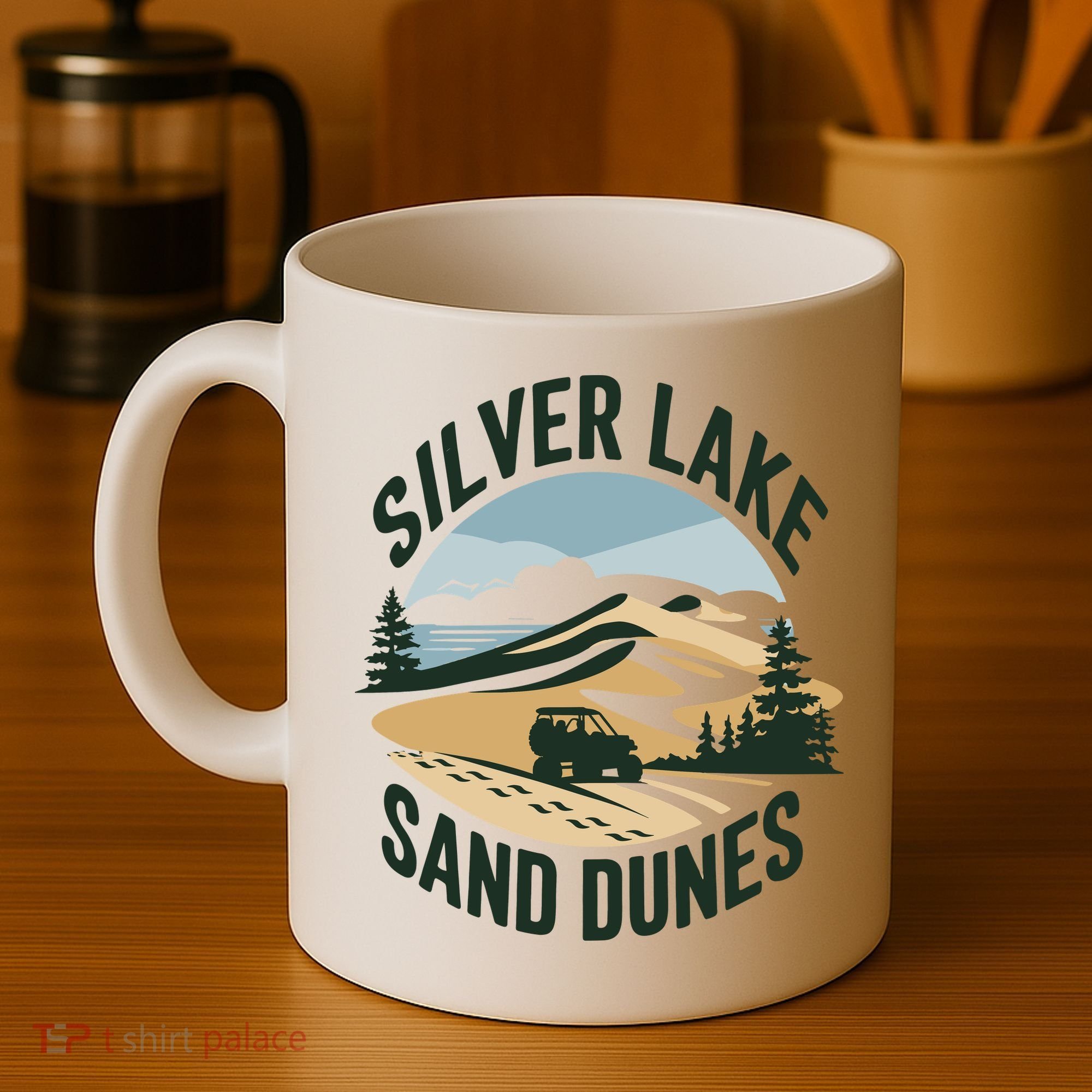 Silver Lake Sand Dunes Michiganall Terrain Vehicles Coffee Mug