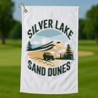 Silver Lake Sand Dunes Michiganall Terrain Vehicles Golf Towel thumb 1