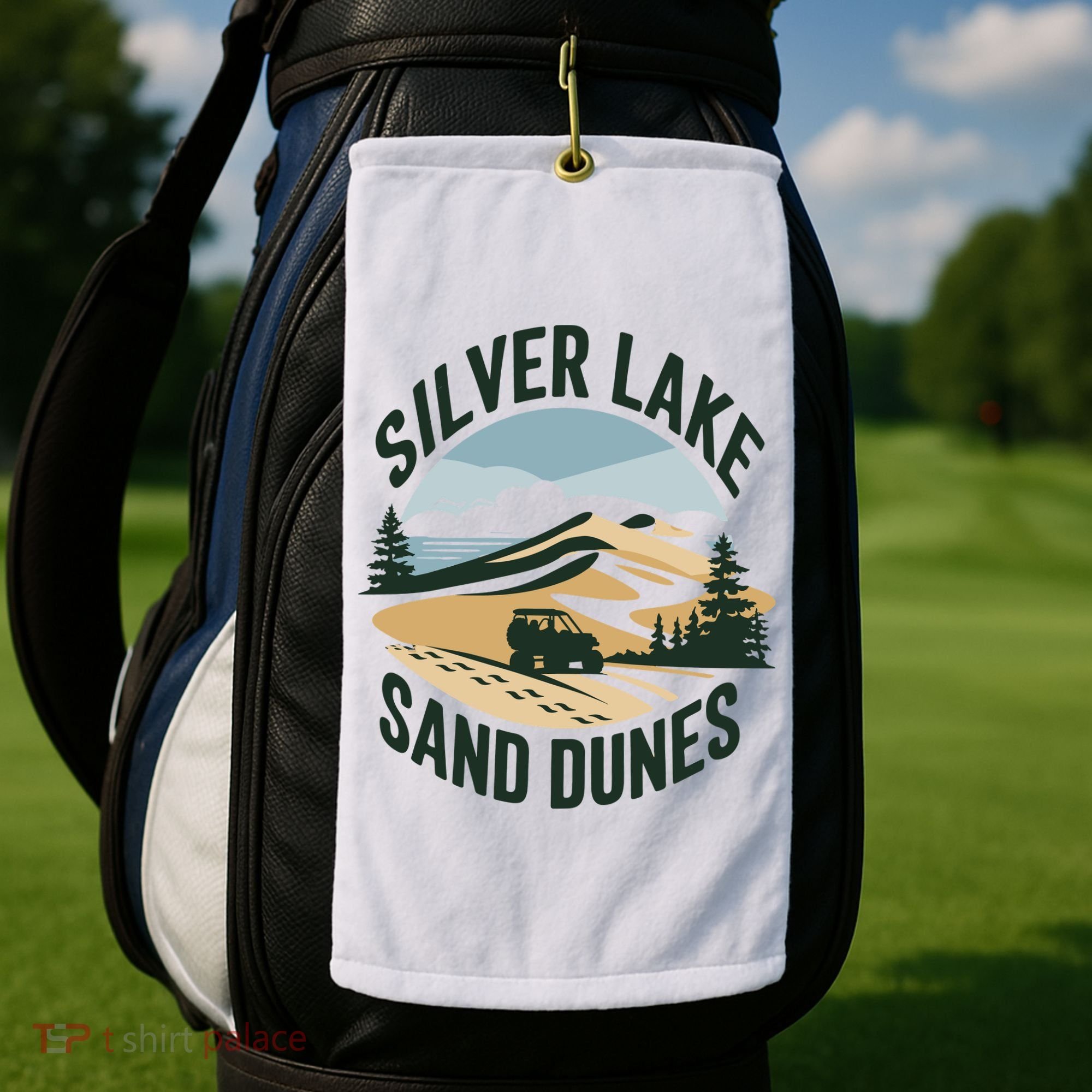 Silver Lake Sand Dunes Michiganall Terrain Vehicles Golf Towel