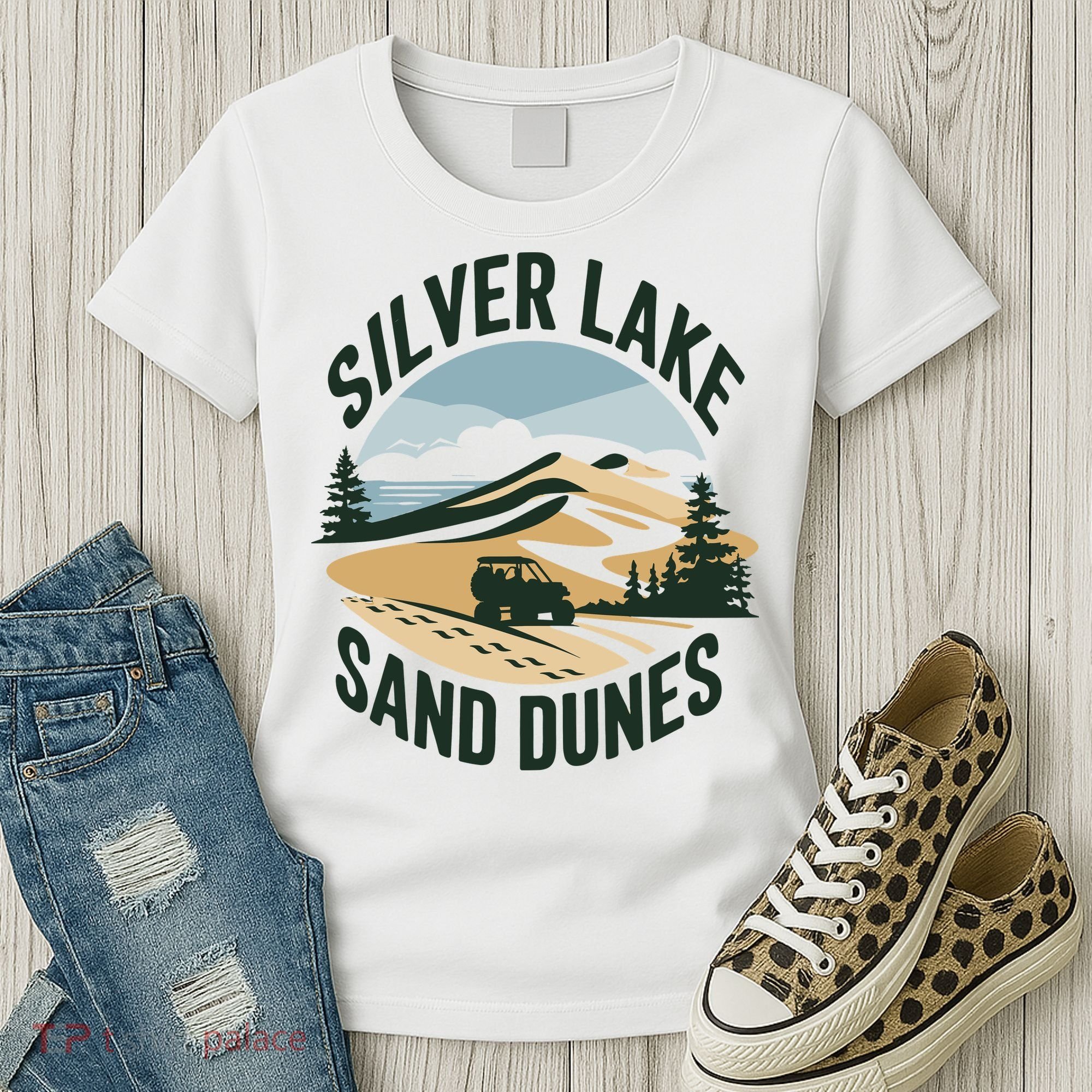 Silver Lake Sand Dunes Michiganall Terrain Vehicles Women's T-Shirt