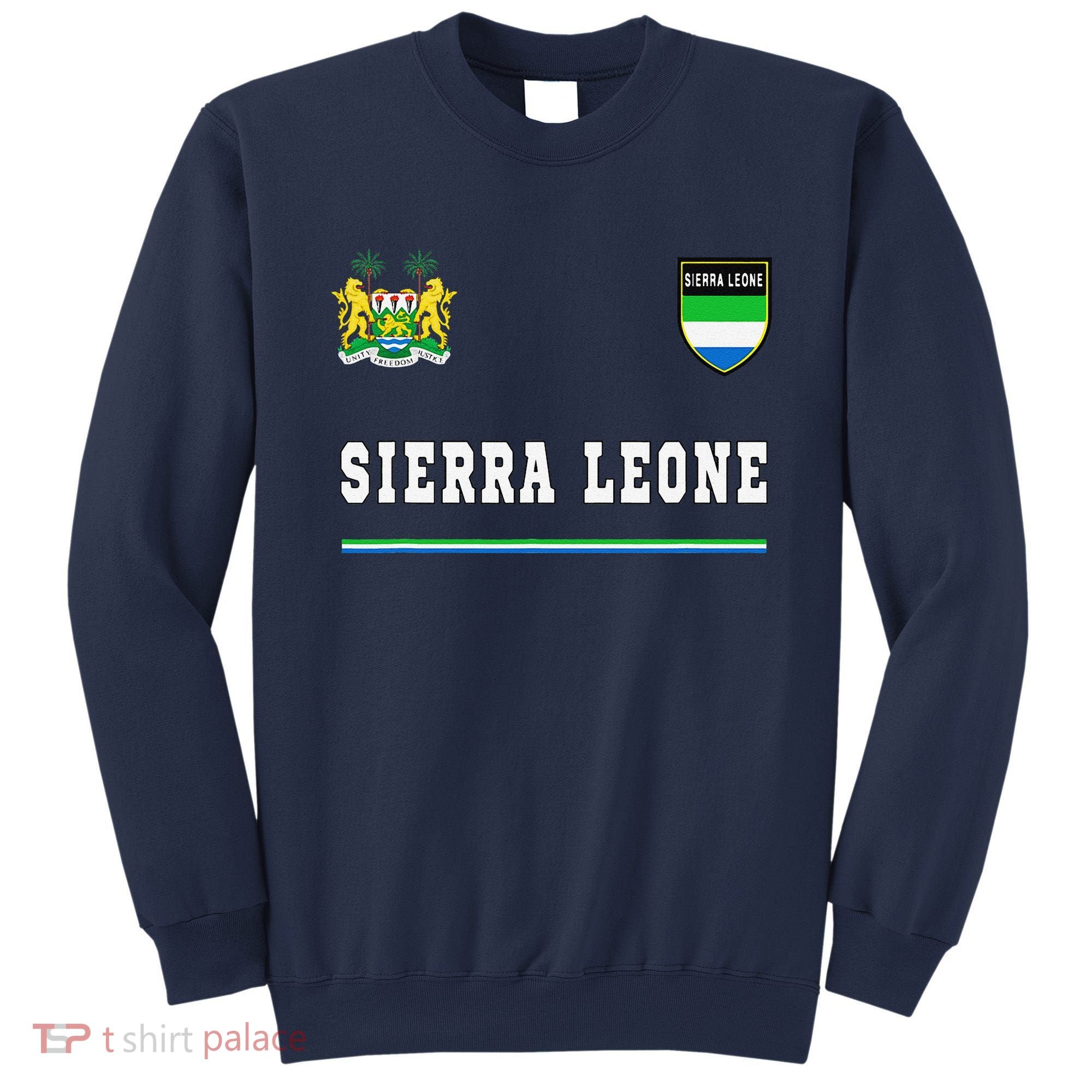 Sierra Leone Sportssoccer Jersey Flag Football Sweatshirt