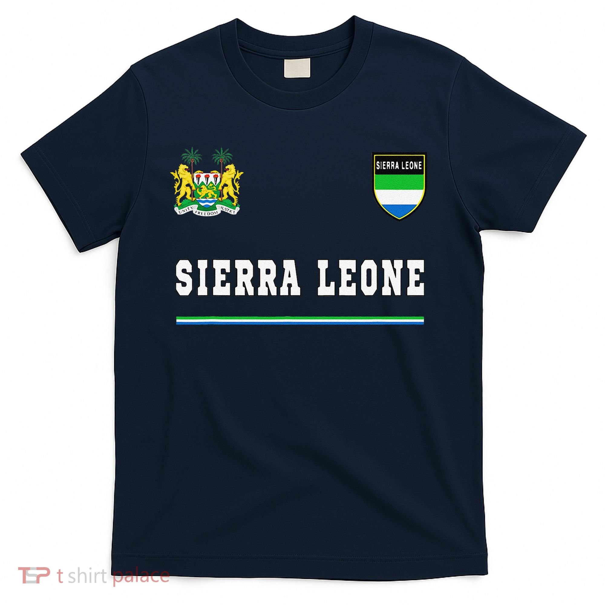 Sierra Leone Sportssoccer Jersey Flag Football T-Shirt