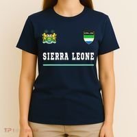 Sierra Leone Sportssoccer Jersey Flag Football T-Shirt thumb 4