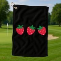 Strawberry Lover Summer Golf Towel thumb 1