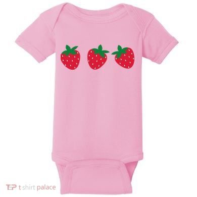 Strawberry Lover Summer Baby Bodysuit