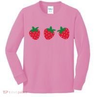 Strawberry Lover Summer Kids Long Sleeve Shirt thumb 0