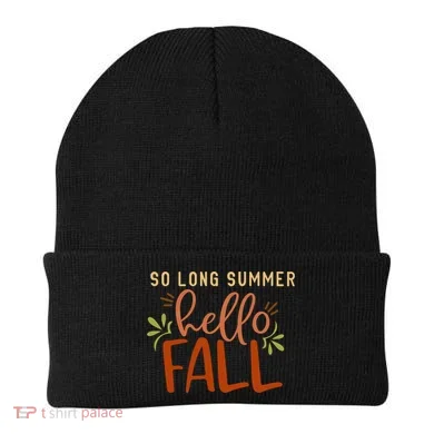 So Long Summer Hello Fall Beanie
