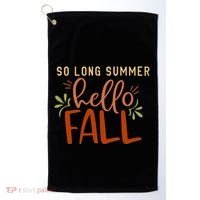 So Long Summer Hello Fall Golf Towel thumb 0