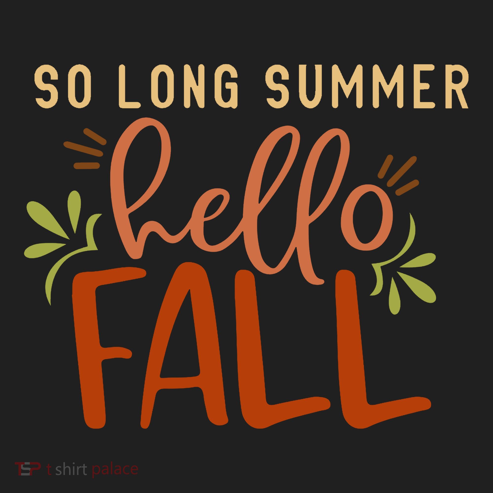 So Long Summer Hello Fall Golf Towel