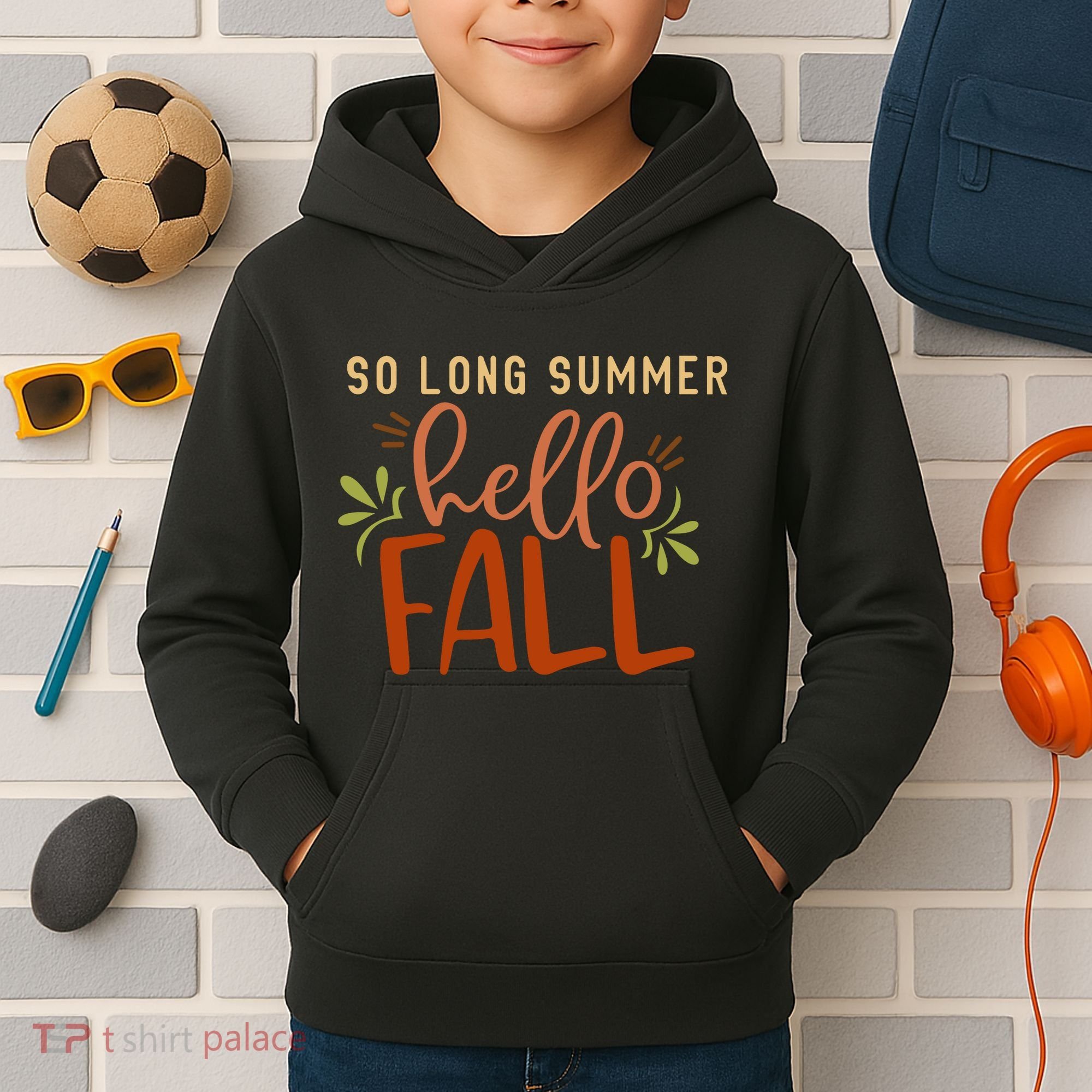 So Long Summer Hello Fall Kids Hoodie