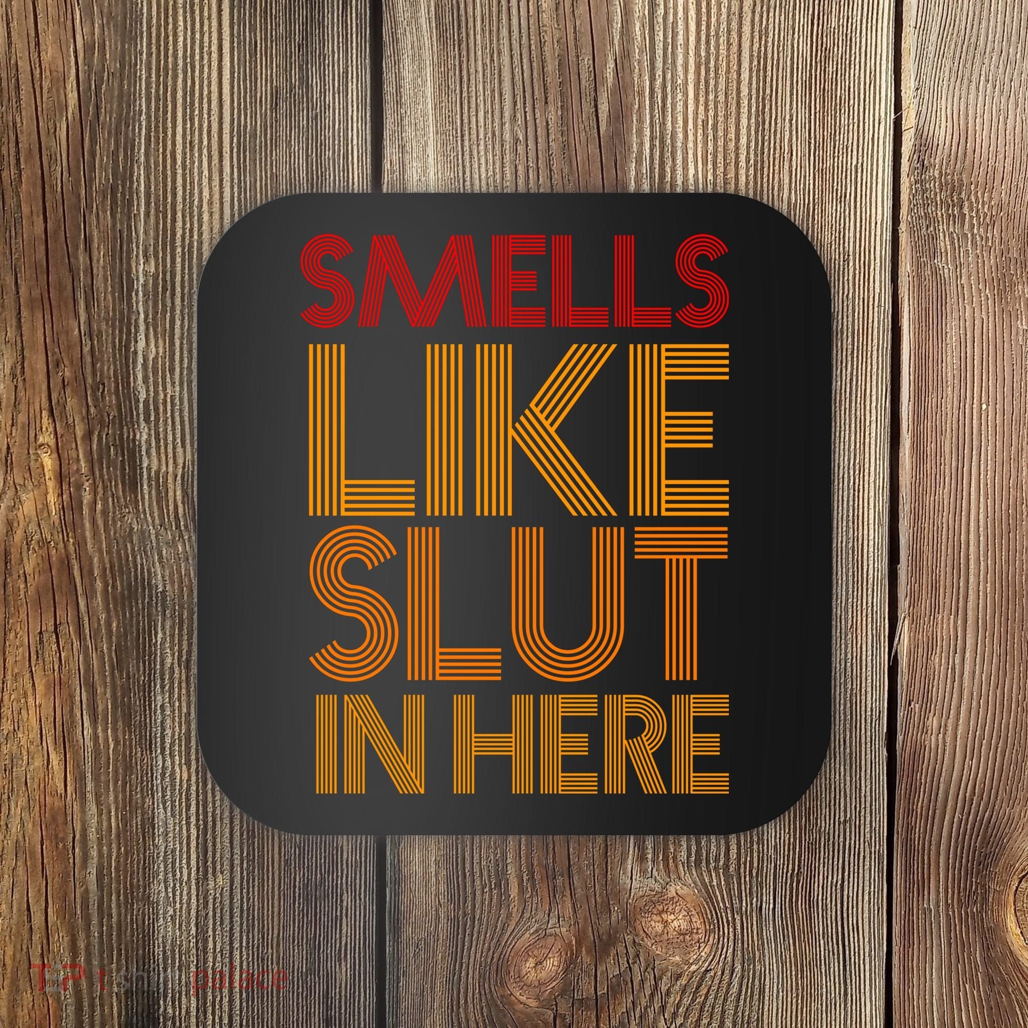 Smells Like Slut In Here Funny Humor Coaster