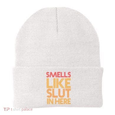 Smells Like Slut In Here Funny Humor Beanie