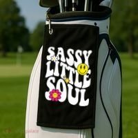 Sassy Little Soul Groovy Retro Cute Golf Towel thumb 2