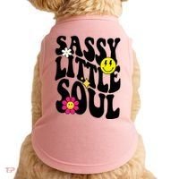 Sassy Little Soul Groovy Retro Cute Doggie Tank thumb 0