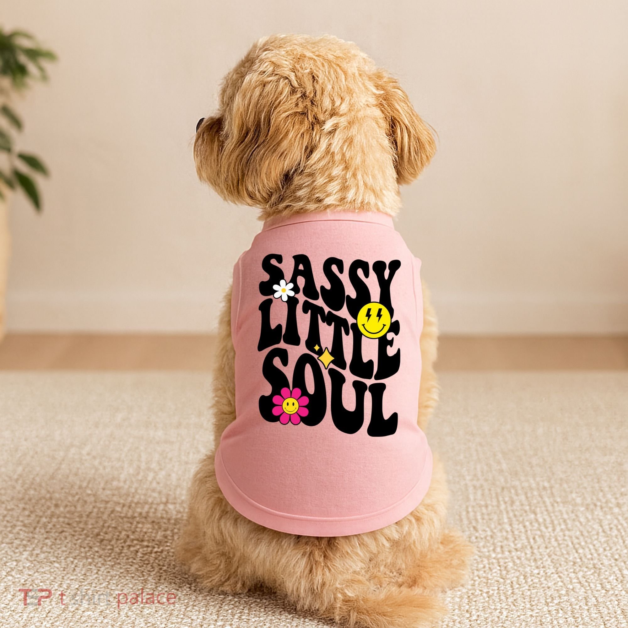 Sassy Little Soul Groovy Retro Cute Doggie Tank
