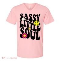 Sassy Little Soul Groovy Retro Cute V-Neck T-Shirt thumb 0