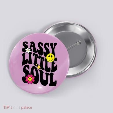 Sassy Little Soul Groovy Retro Cute Button