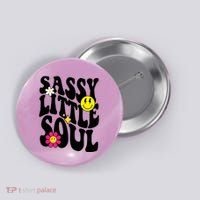 Sassy Little Soul Groovy Retro Cute Button thumb 0