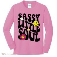 Sassy Little Soul Groovy Retro Cute Kids Long Sleeve Shirt thumb 0