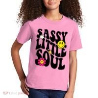 Sassy Little Soul Groovy Retro Cute Kids T-Shirt thumb 2