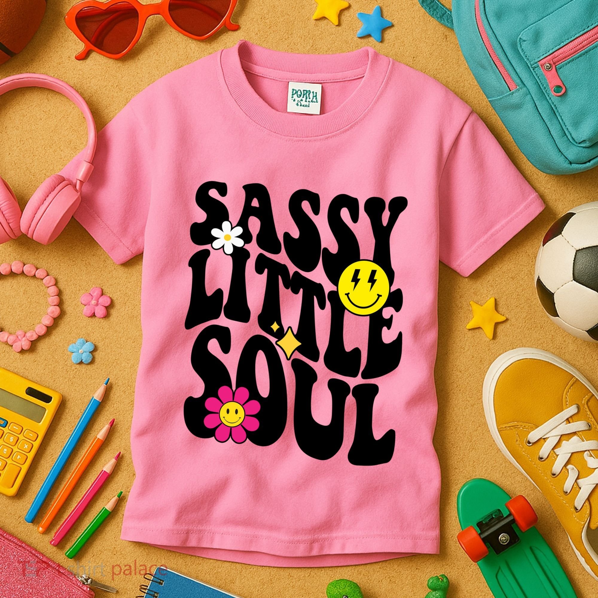 Sassy Little Soul Groovy Retro Cute Kids T-Shirt