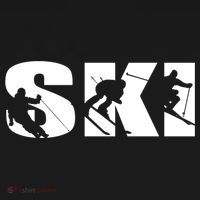Ski Long Sleeve Tshirt For Skiing Lovers Silhouette Skiers Sweatshirt thumb 3