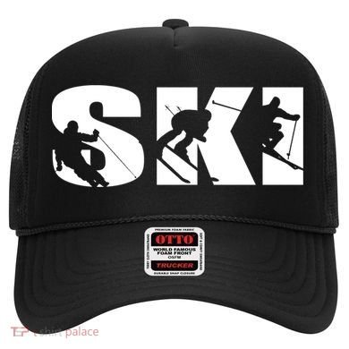 Ski Long Sleeve Tshirt For Skiing Lovers Silhouette Skiers Hat