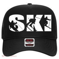 Ski Long Sleeve Tshirt For Skiing Lovers Silhouette Skiers Hat thumb 0