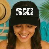 Ski Long Sleeve Tshirt For Skiing Lovers Silhouette Skiers Visor thumb 2