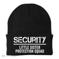 Security Little Sister Protection Squad Big Brother Birthday Beanie thumb 0