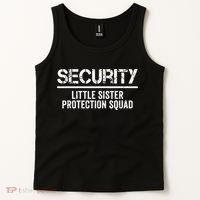Security Little Sister Protection Squad Big Brother Birthday Tank Top thumb 2