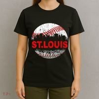 St. Louis Souvenir Baseball City Downtown I Love St. Louis T-Shirt thumb 4