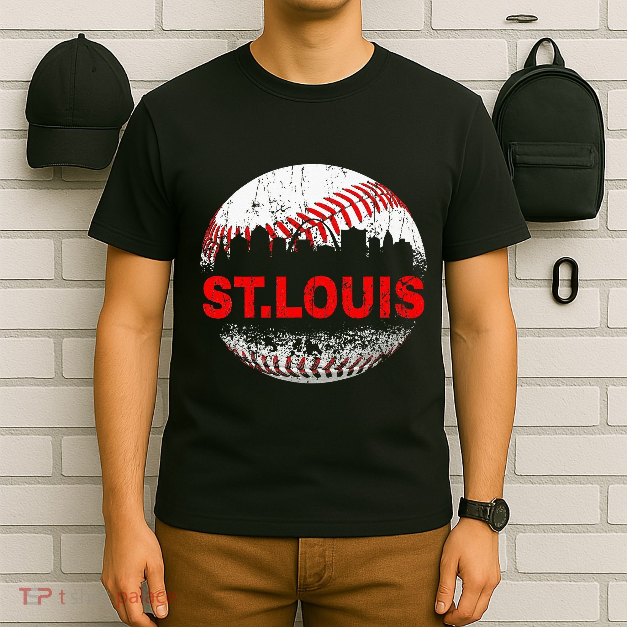 St. Louis Souvenir Baseball City Downtown I Love St. Louis T-Shirt