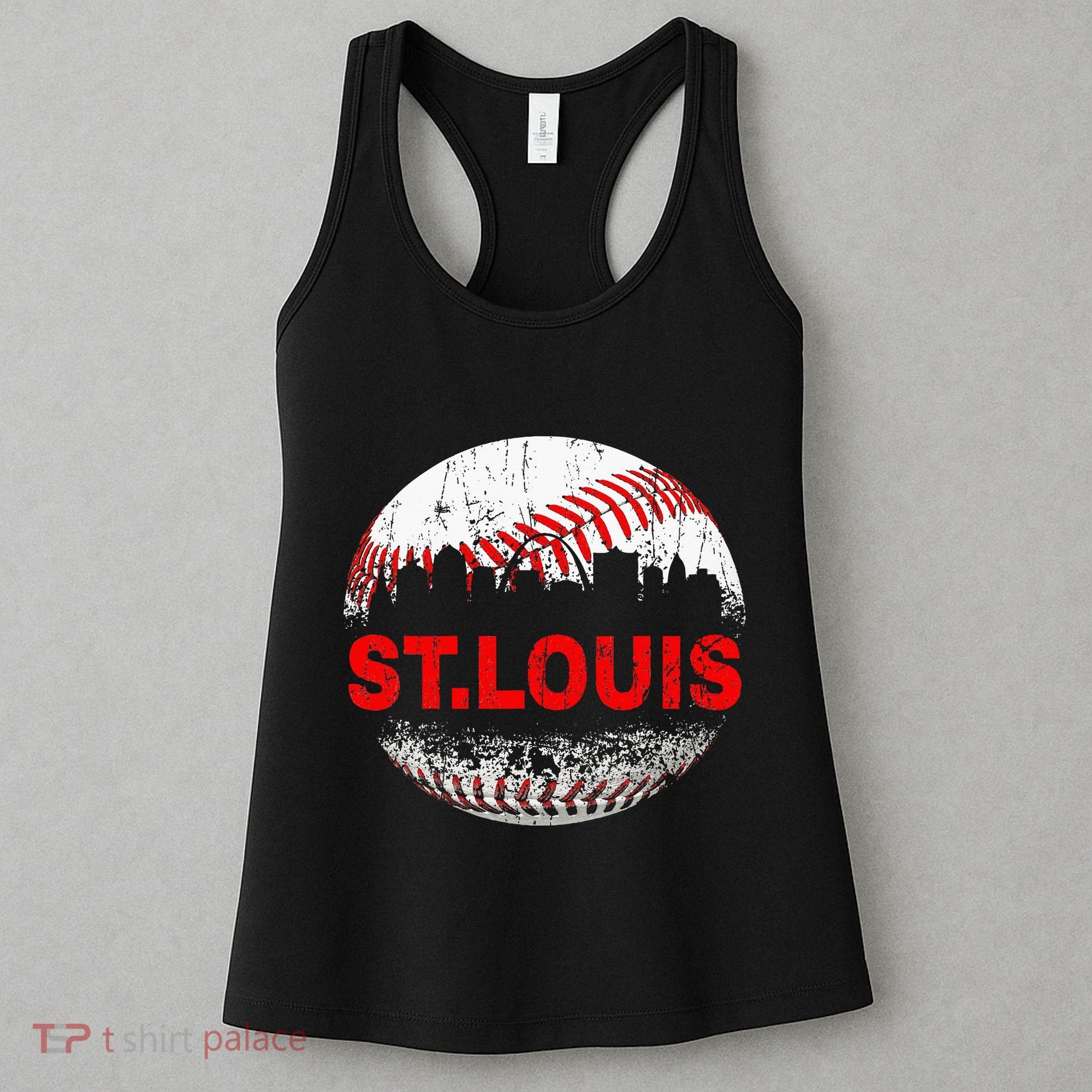 St. Louis Souvenir Baseball City Downtown I Love St. Louis Women's Tank Top