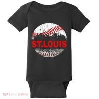 St. Louis Souvenir Baseball City Downtown I Love St. Louis Baby Bodysuit thumb 0