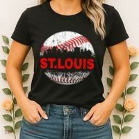 St. Louis Souvenir Baseball City Downtown I Love St. Louis Women's T-Shirt thumb 2