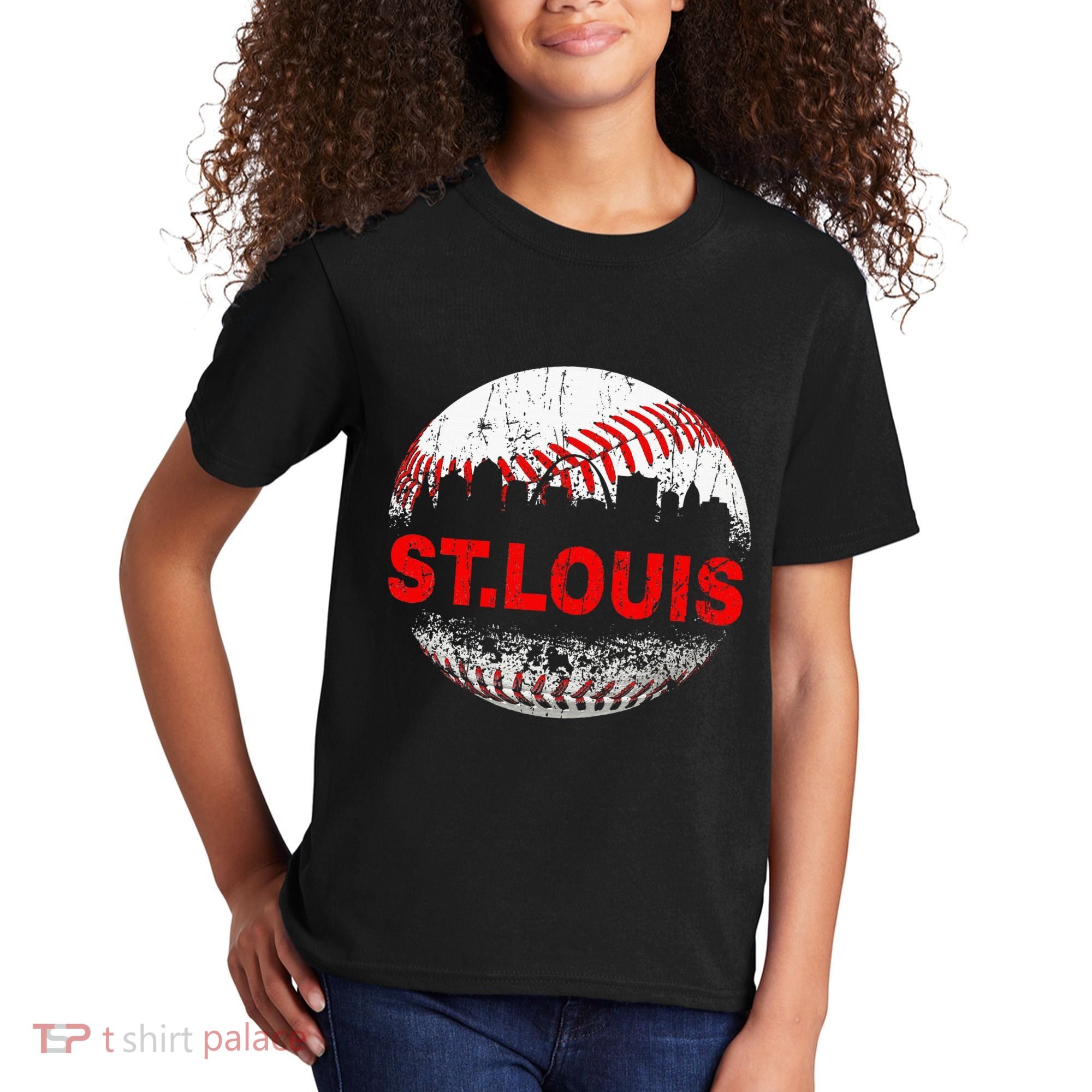 St. Louis Souvenir Baseball City Downtown I Love St. Louis Kids T-Shirt