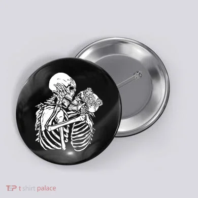 Skeleton Lovers Button