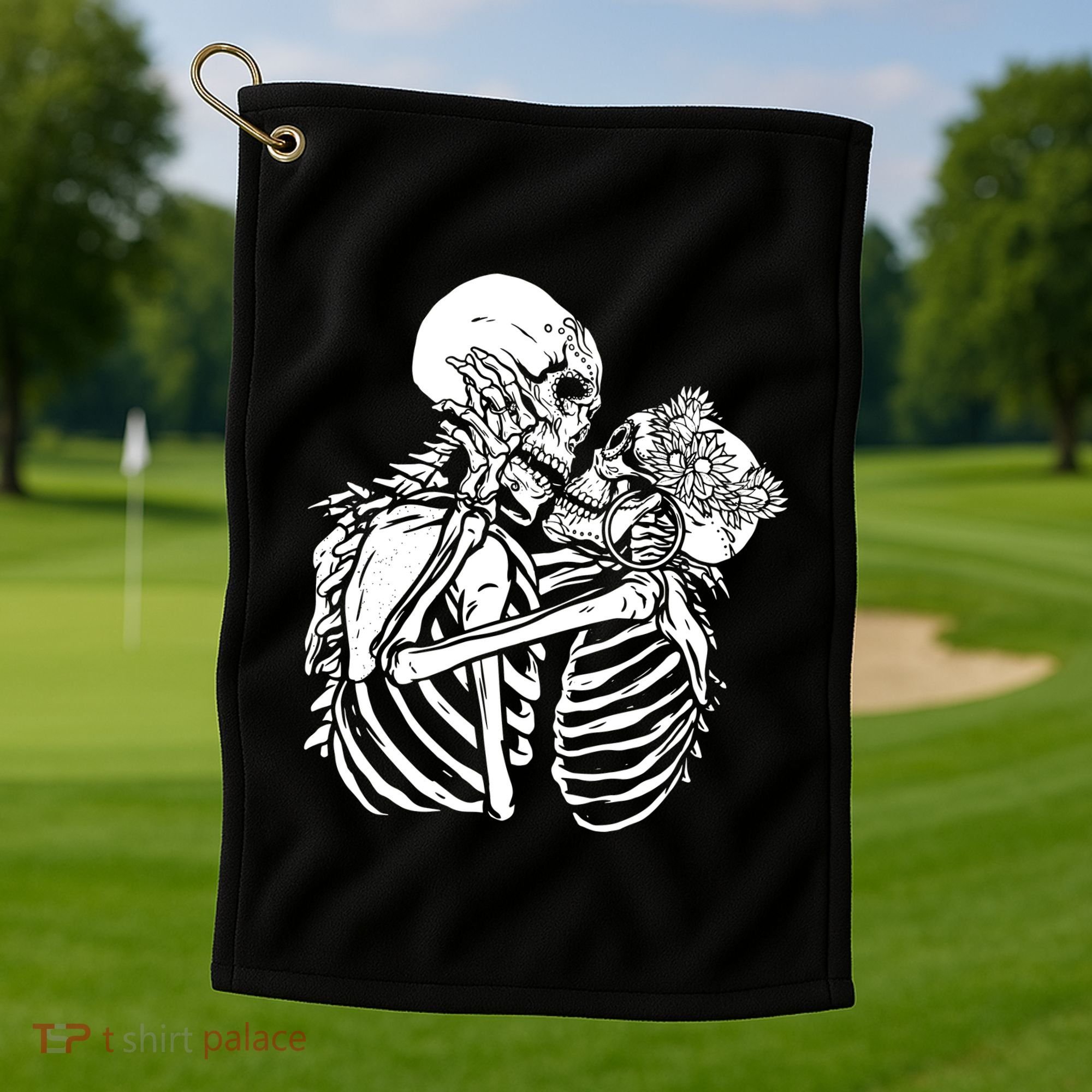 Skeleton Lovers Golf Towel