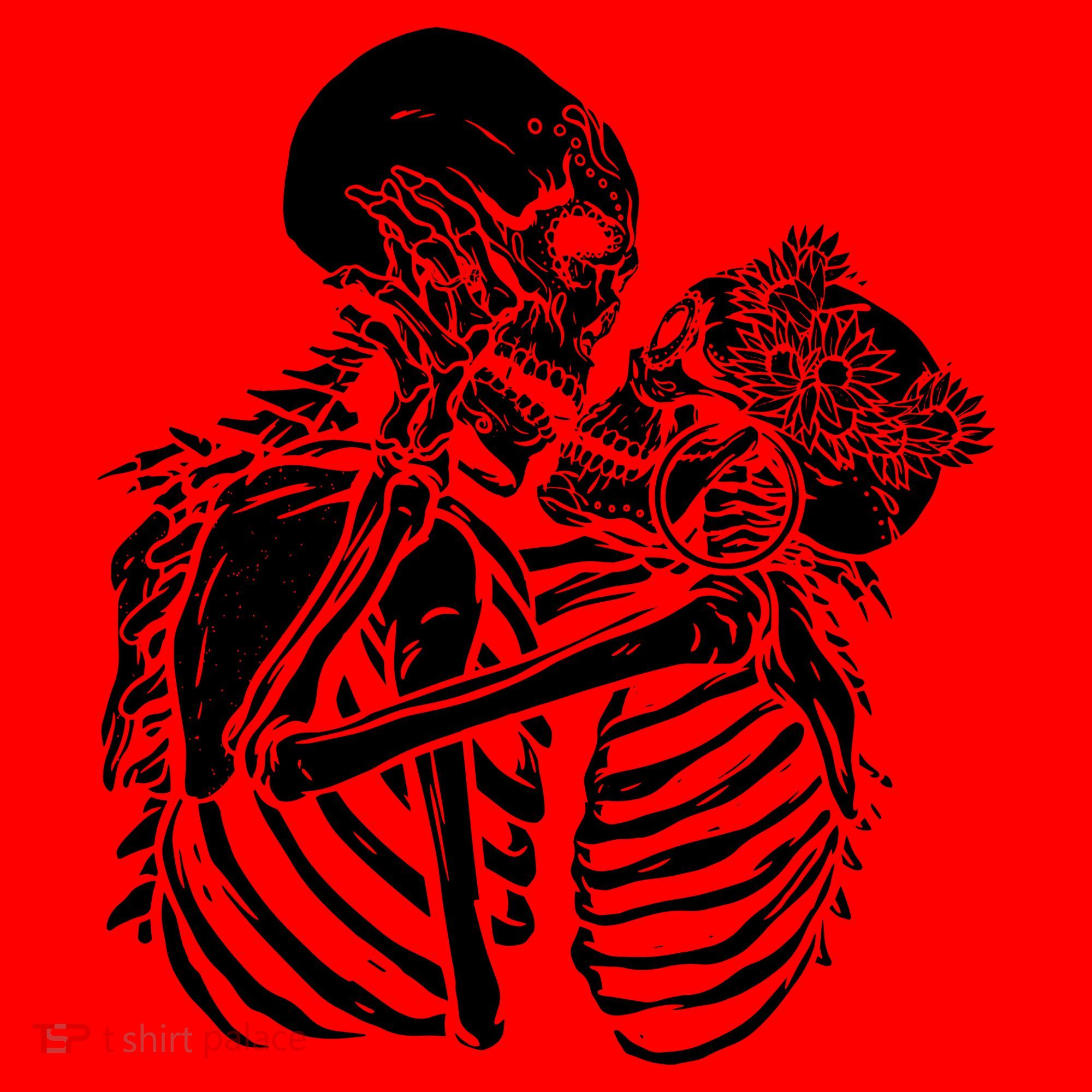 Skeleton Lovers Santa Hat