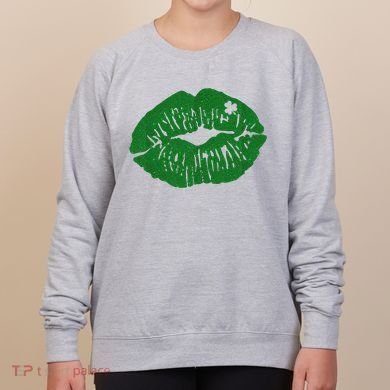 Shamrock Lip St Patricks Day Women's Sweatshirt